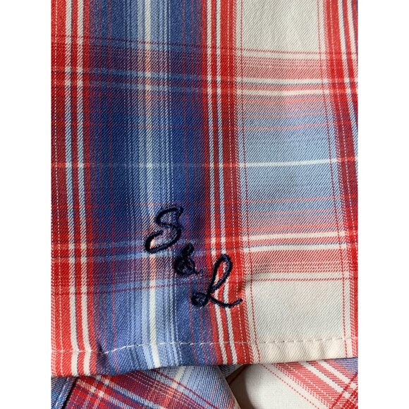 Lot Of Two Mens Medium Plaid Button-Up Shirt & Argyle Sweater 8878 - Picture 15 of 15